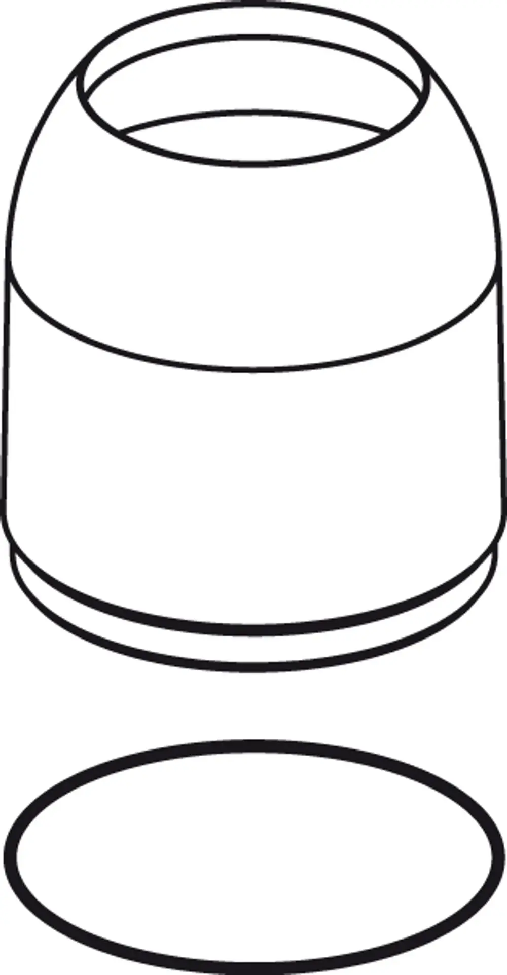 Abdeckkappe mit O-Ring in Chrom, geeignet für die Verwendung mit Ideal Standard Produkten. Das Produkt besteht aus zwei Teilen, einer Kappe und einer darunterliegenden Dichtung.